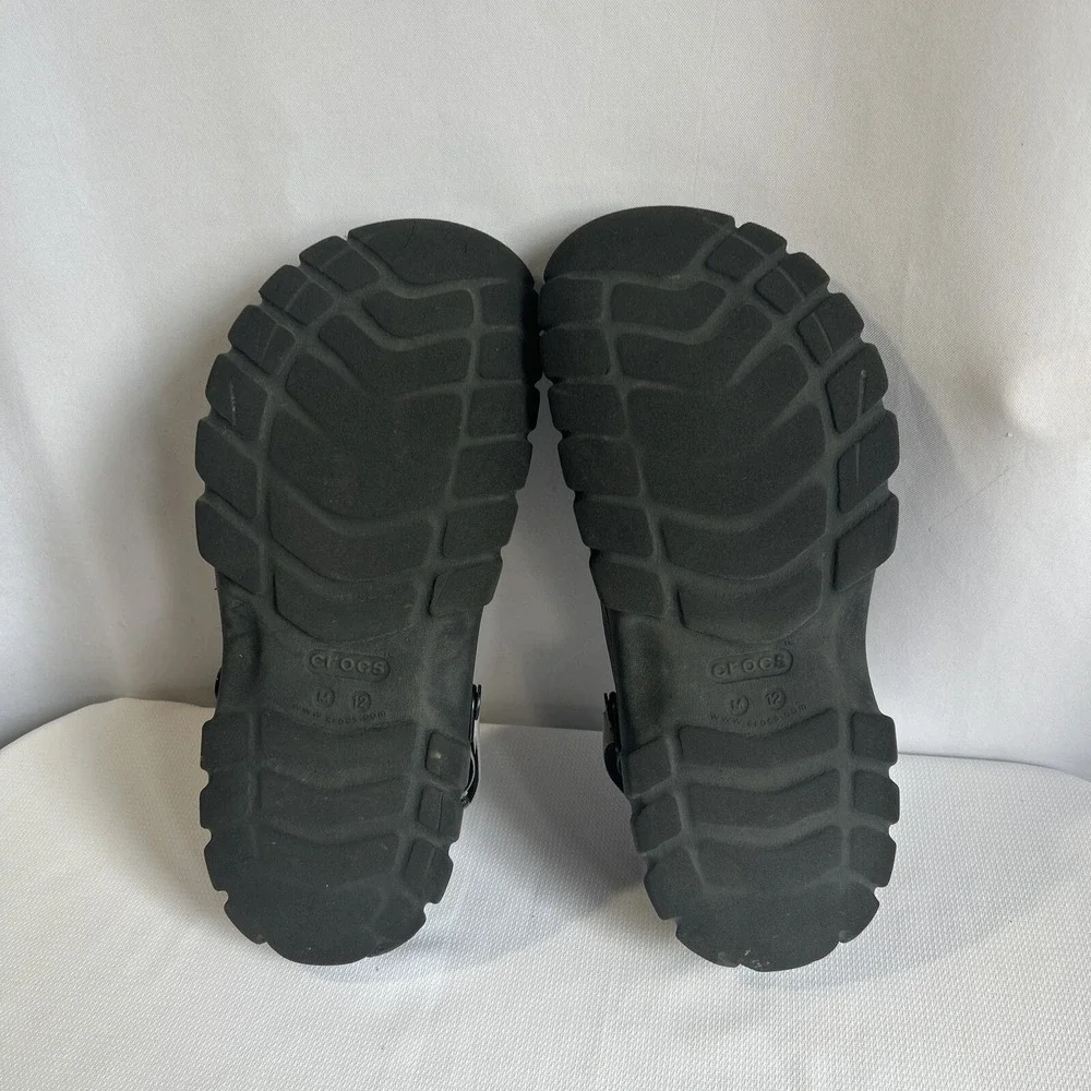Crocs Classic All-Terrain Clogs Iconic Comfort Black Size Men's 12 M Adjustable